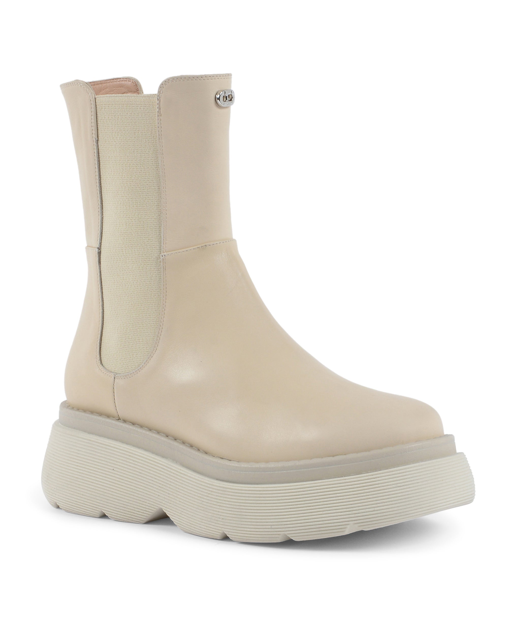 Dana - Bota corta color blanco roto 