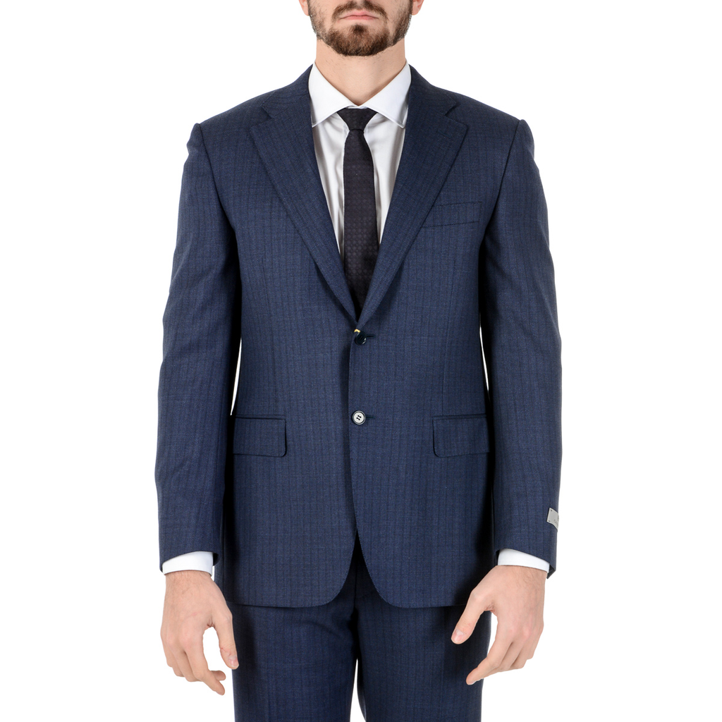 Canali Mens Suit Long Sleeves Blue