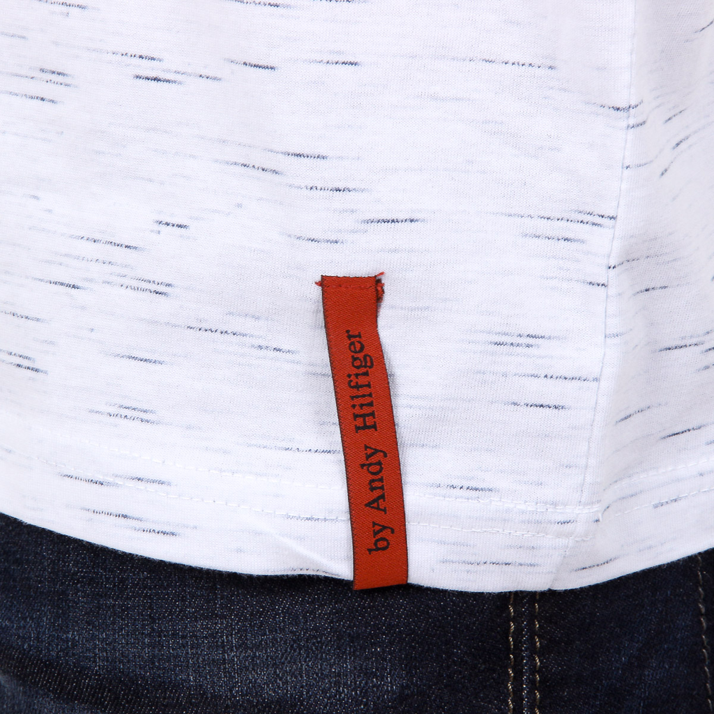 Andrew Charles Mens T-Shirt Short Sleeves Round Neck White DYLAN