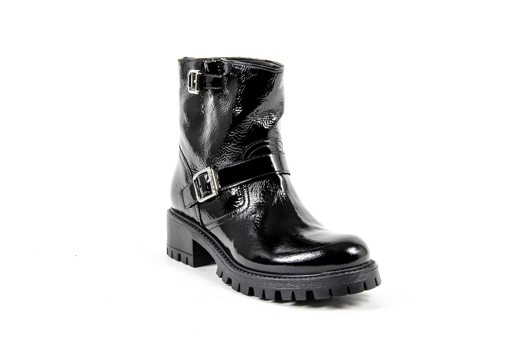 V 1969 Italia Womens Short Boot Black AMALFI