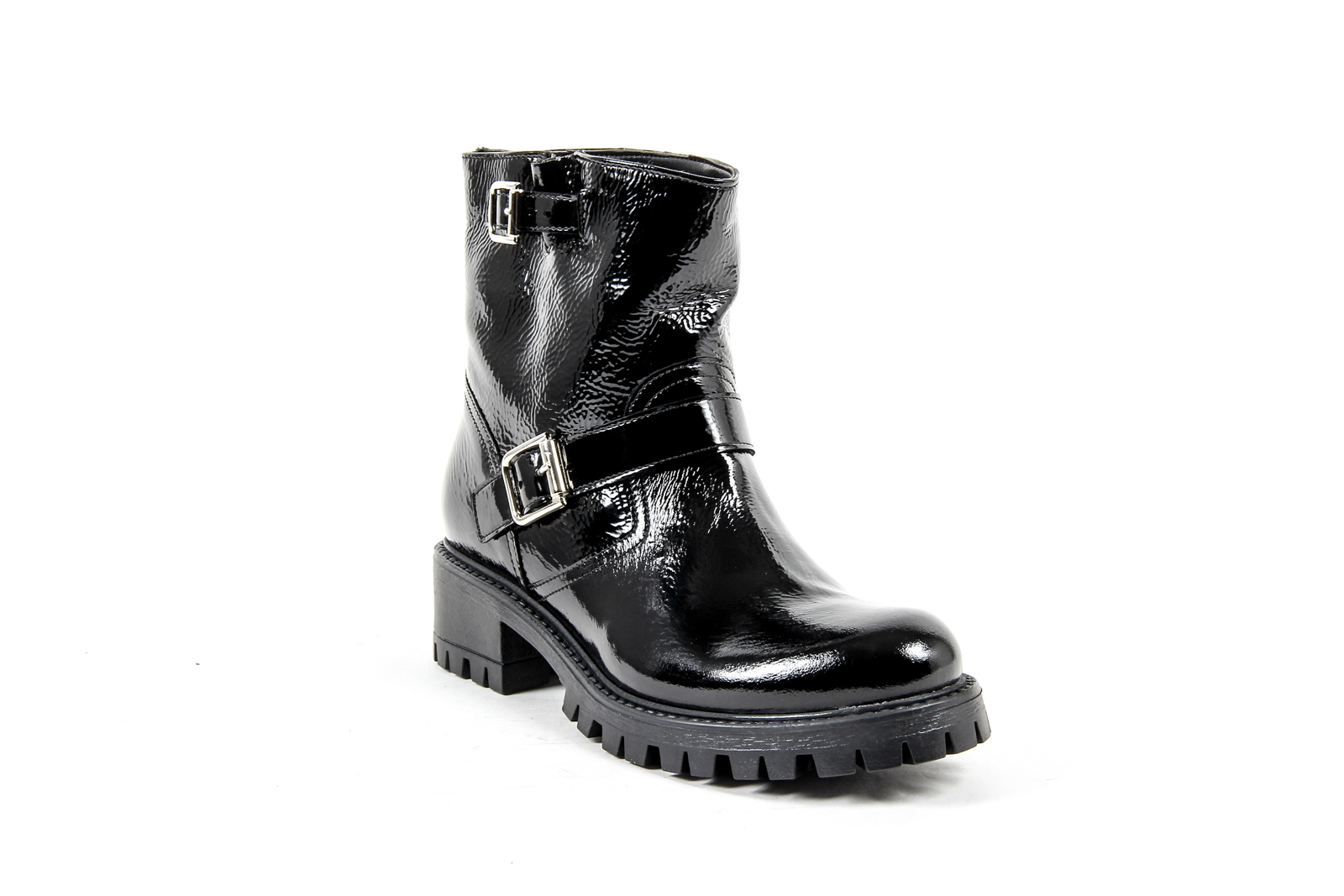 V 1969 Italia Womens Short Boot Black AMALFI