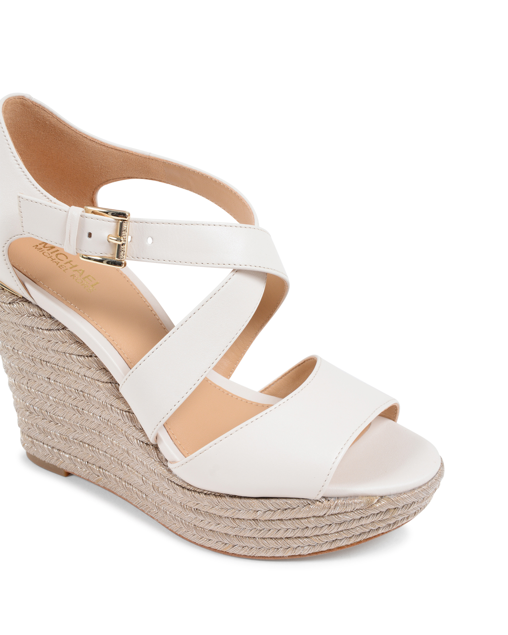 Sandalia de cuña para mujer Michael Kors color crema ABBOTT