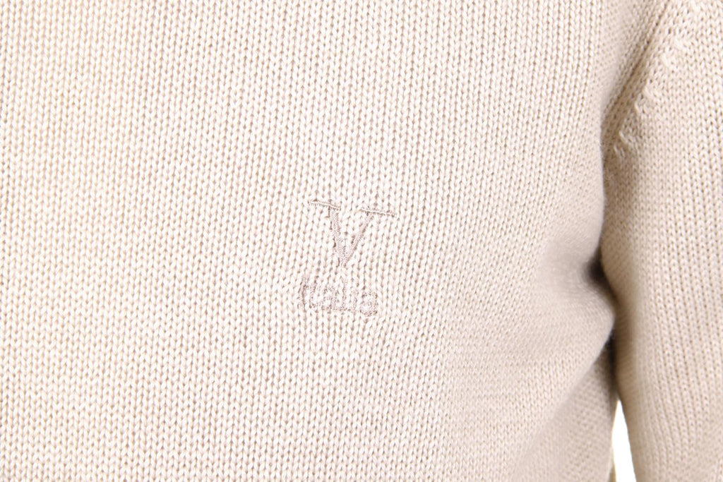 V 1969 Italia jersey cuello redondo hombre 9802 GIROCOLLO SABBIA
