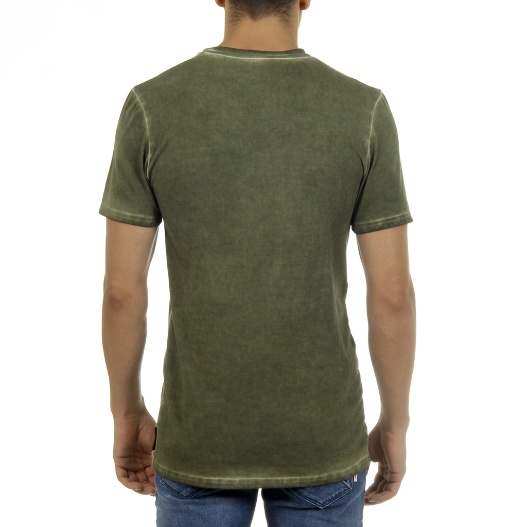 Camiseta Andrew Charles para hombre, manga corta, cuello redondo, verde, KARITA