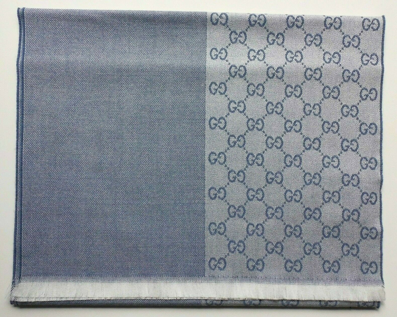Bufanda Gucci para hombre 40x180 azul claro