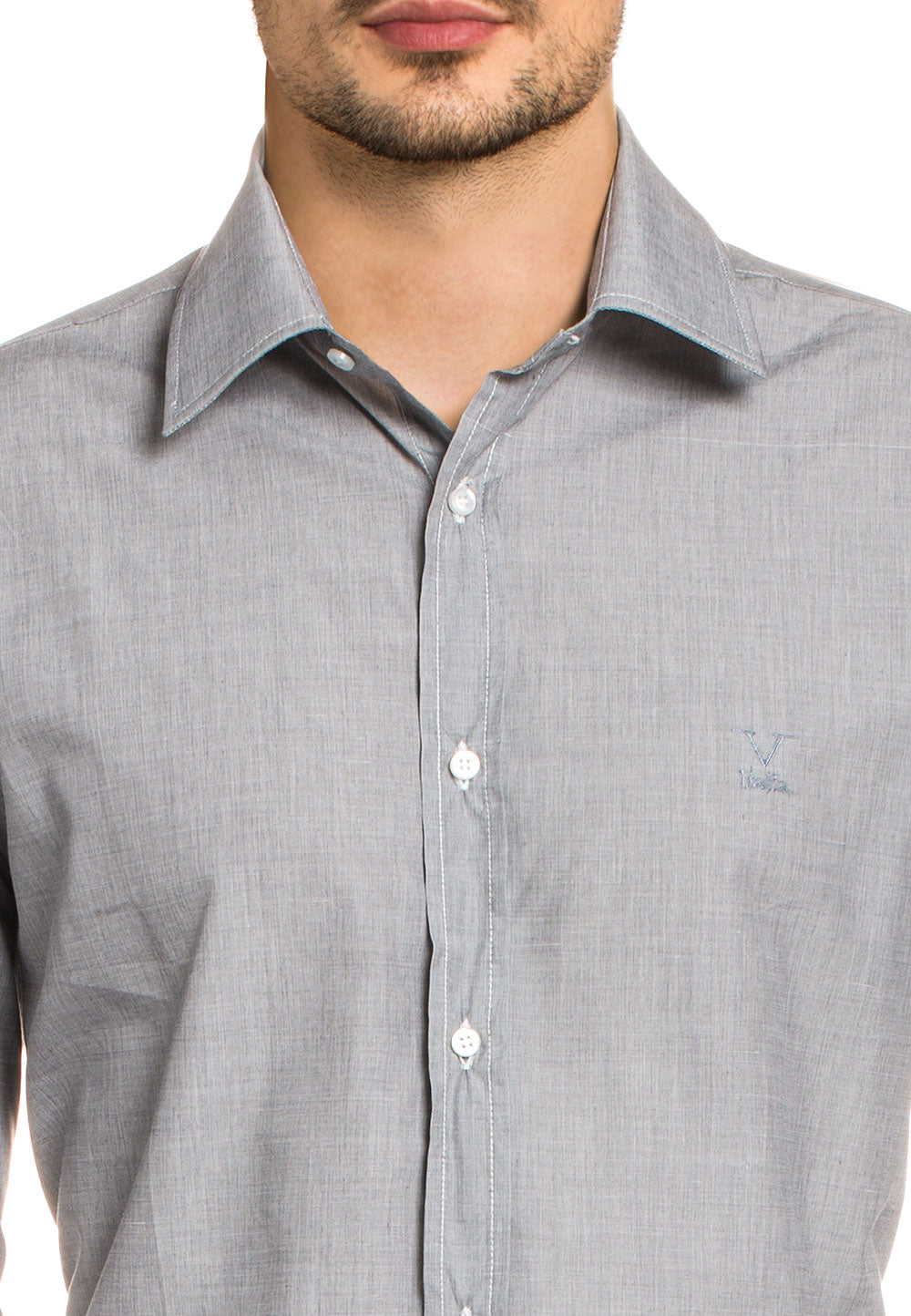 Camisa clásica moderna de corte V 1969 Italia para hombre, 377 ART. 08