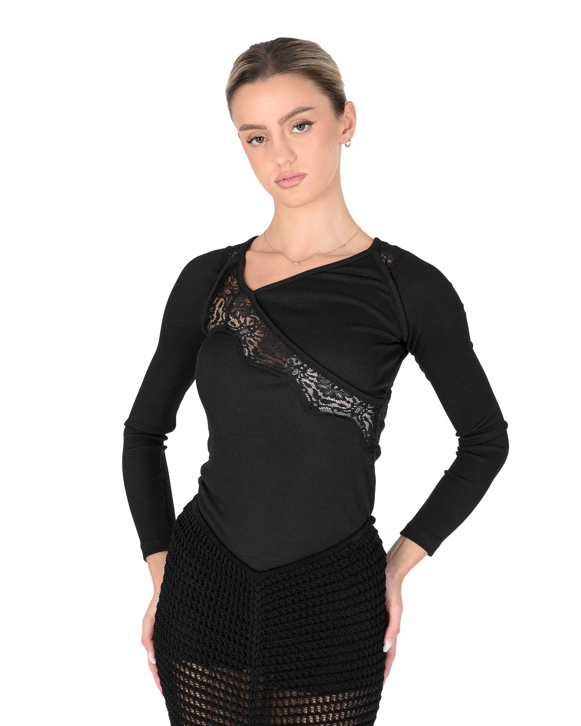 Blusa para mujer Christopher Esber 24031119 NEGRO 801
