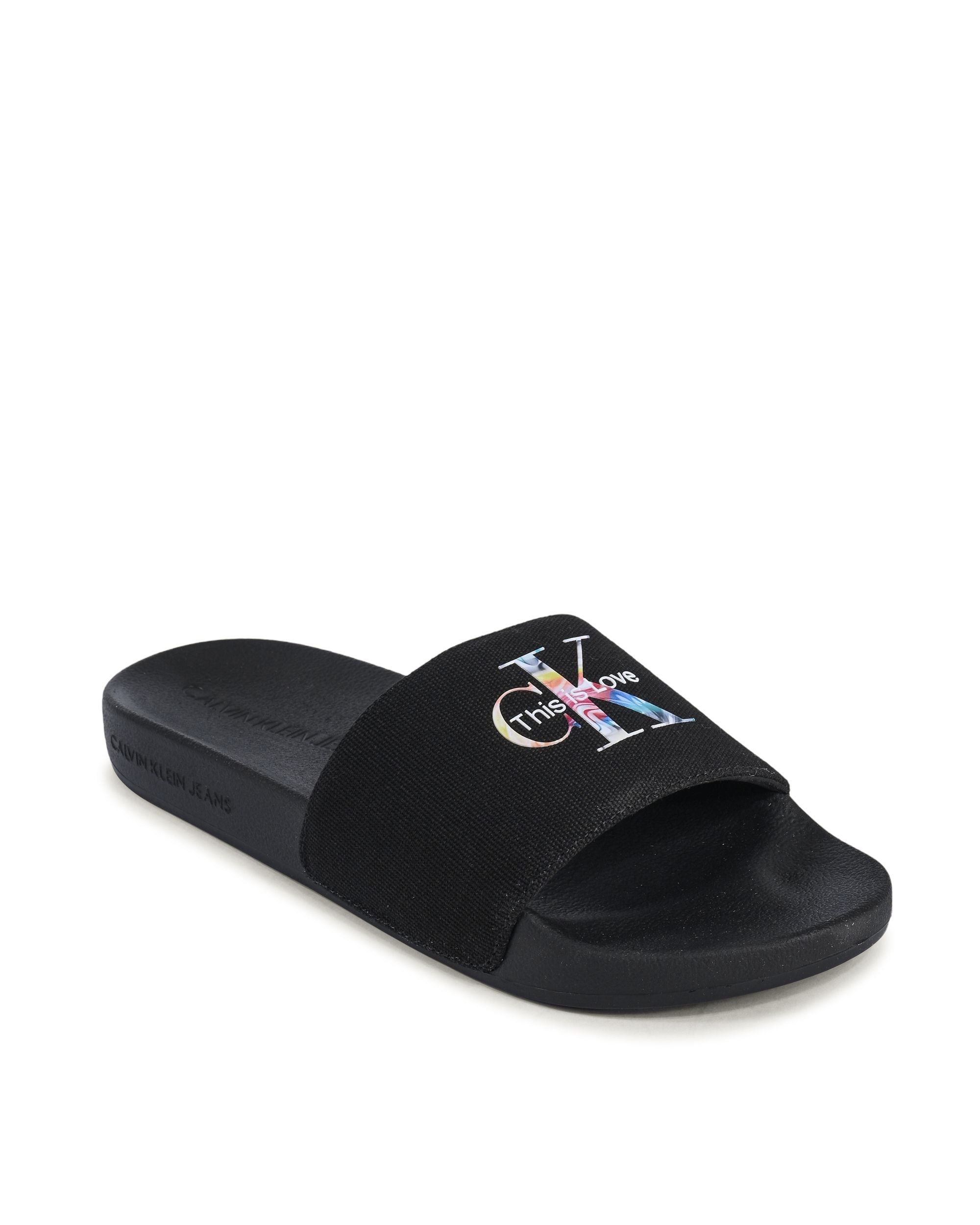 Chanclas Calvin Klein para mujer negras YW0YW00849BDS