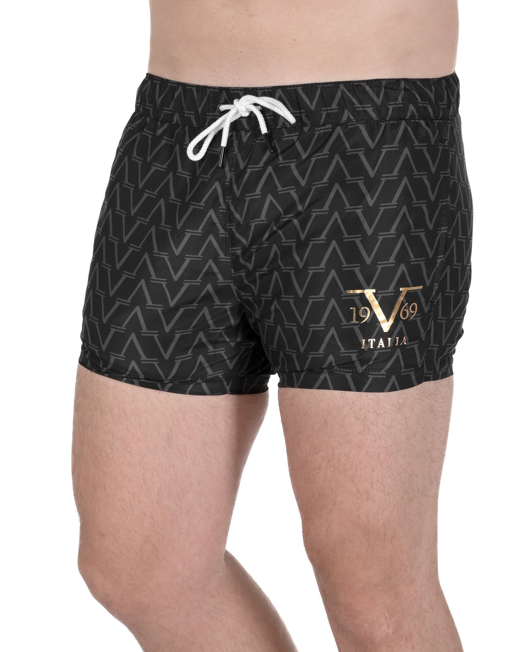 19V69 Italia Mens Swimwear Trunk VSC1MBS02 BLACK