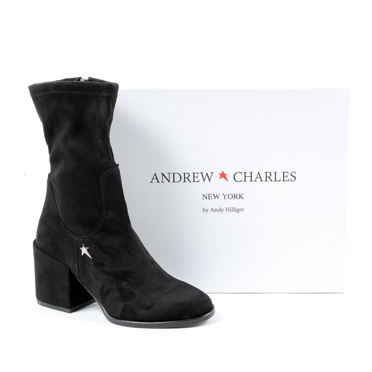 Andrew Charles Womens Short Boot Black JONI