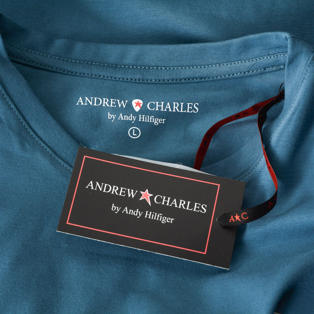 Camiseta Andrew Charles para hombre, manga corta, cuello redondo, verde, KEITA