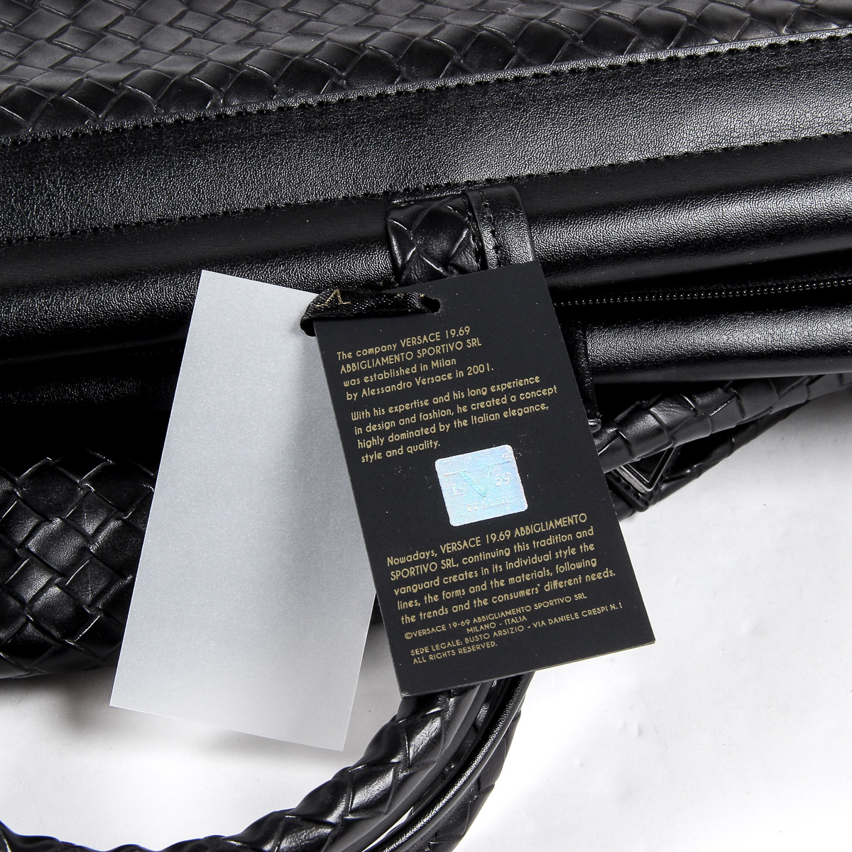 Bolso de mano para hombre V 1969 Italia, color negro, GARY