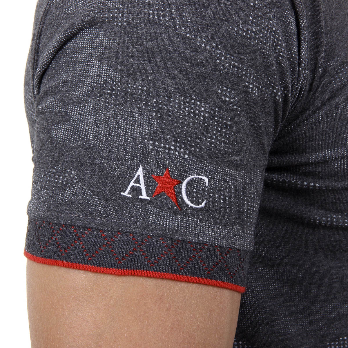 Andrew Charles Mens Polo Short Sleeves Dark Grey JULIAN
