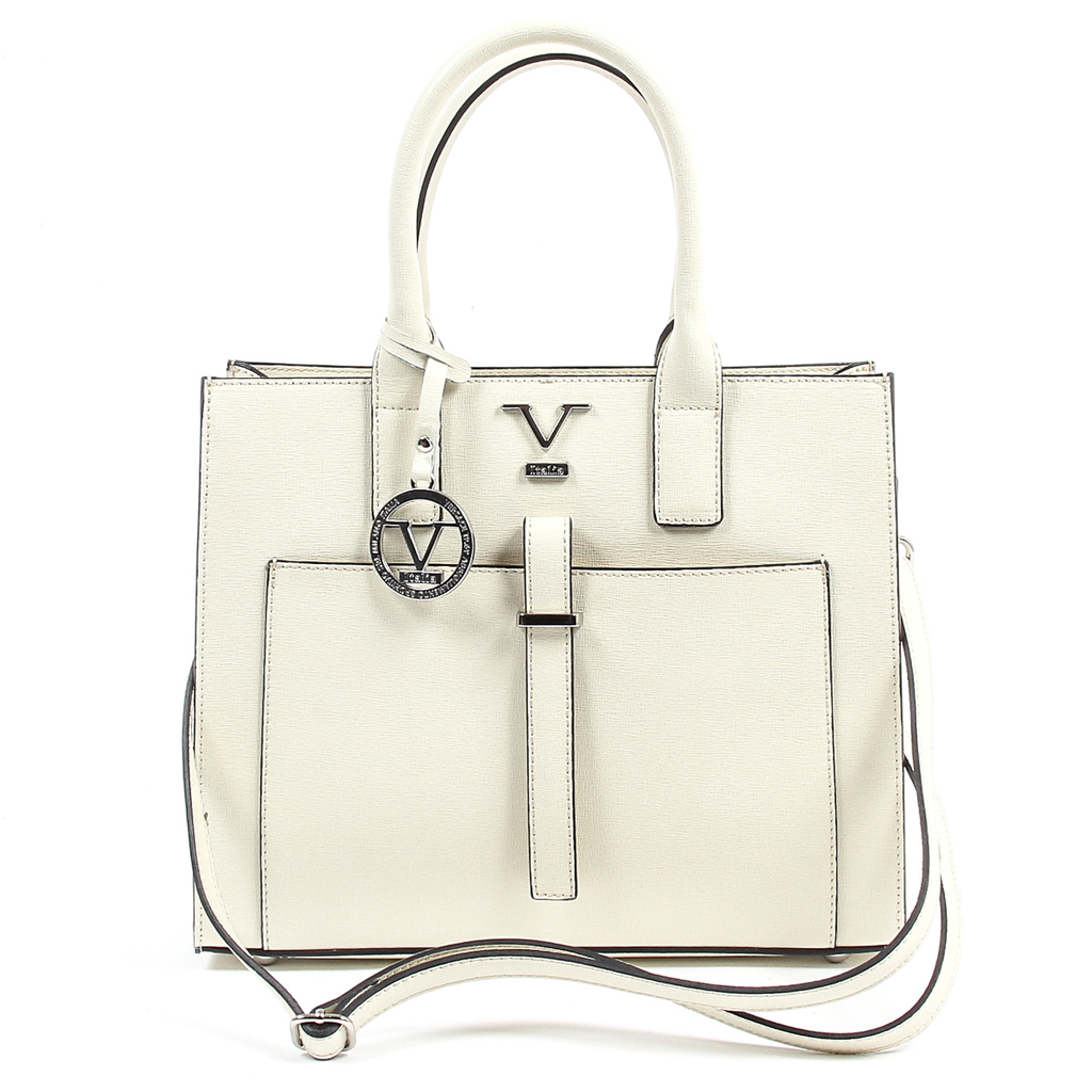 Bolso de mano para mujer V 1969 Italia V006-S SAFFIANO CREMA
