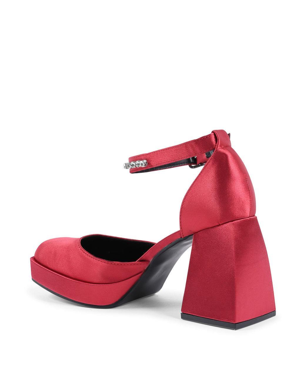 19V69 Italia - Zapatos de salón con tira al tobillo para mujer, color Burdeos J010 BURDEOS