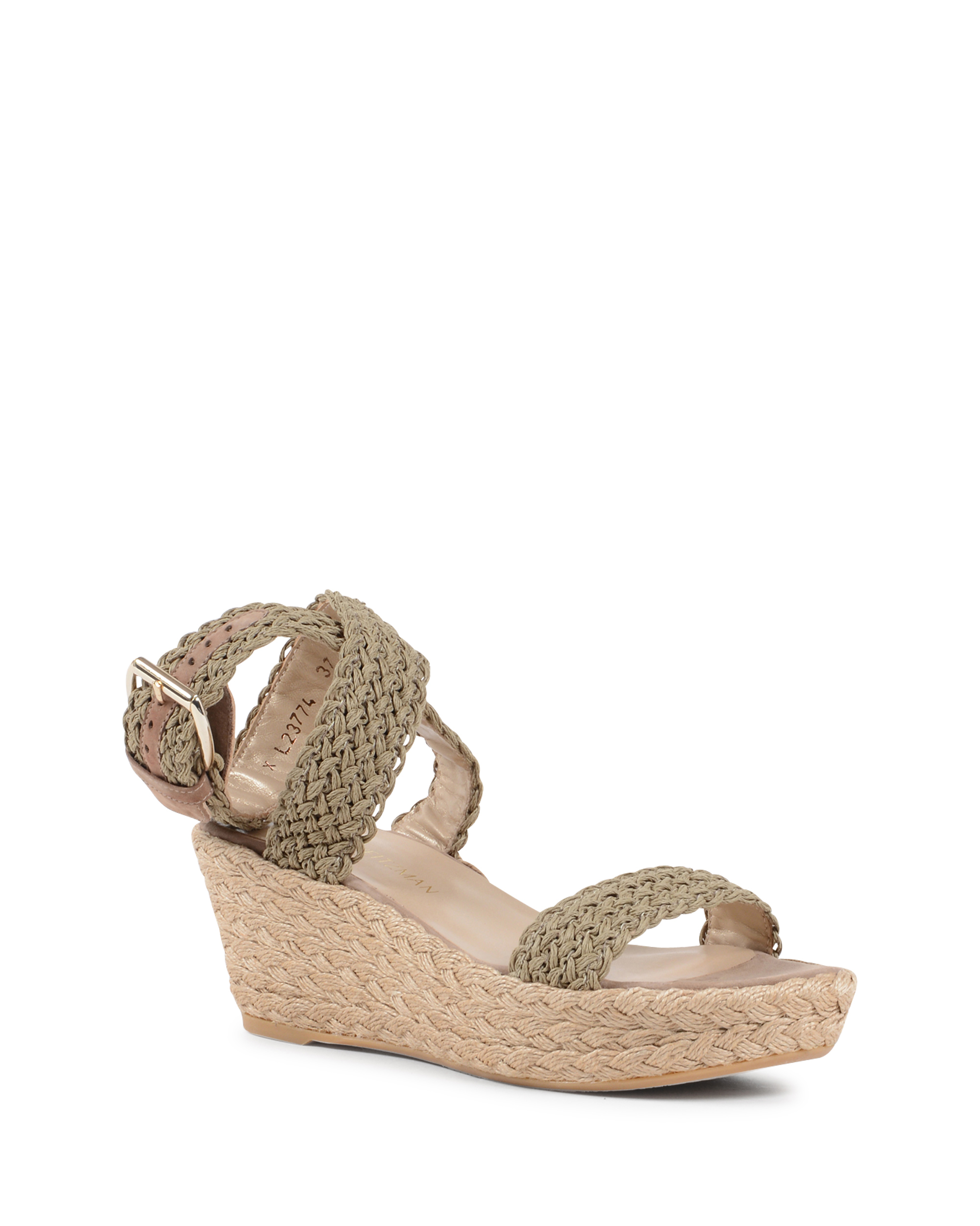 Stuart Weitzman Sandalia de cuña para mujer Verde ALEXLO
