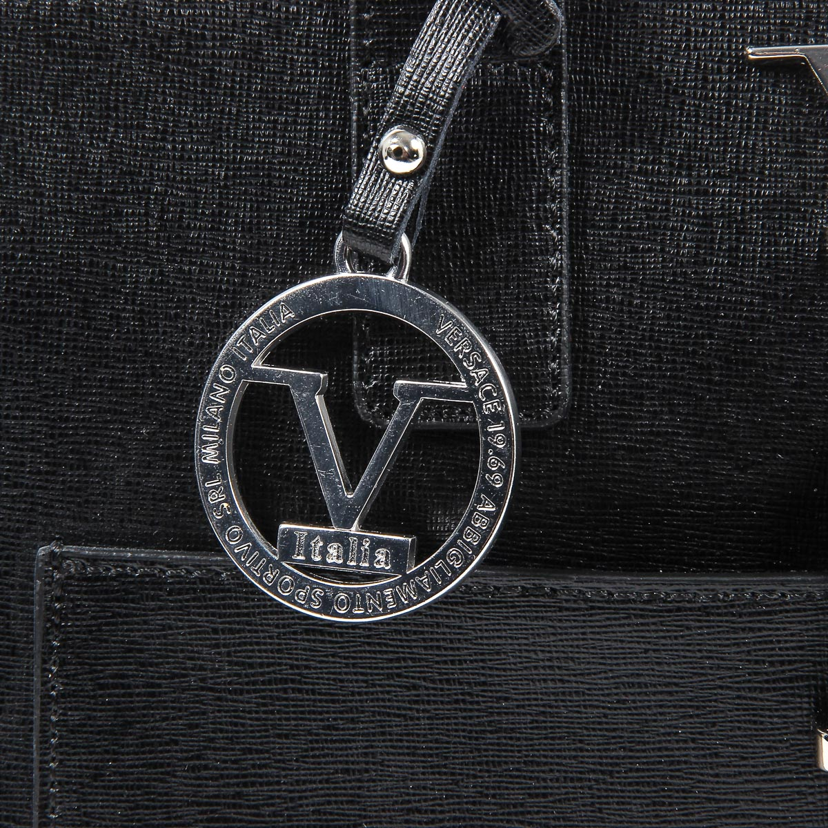 Bolso de mano para mujer V 1969 Italia V006-S SAFFIANO NERO