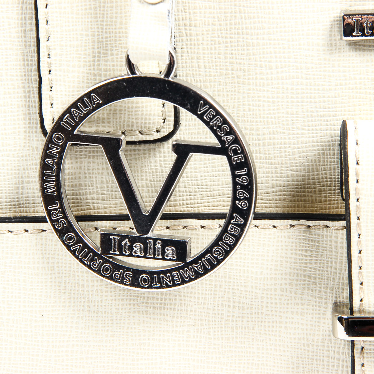 Bolso de mano para mujer V 1969 Italia V006-S SAFFIANO CREMA