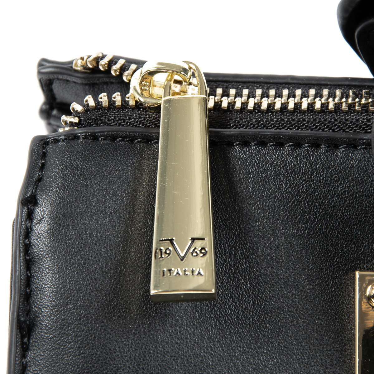 Bolso de mano para mujer V 1969 Italia, color negro, LISA
