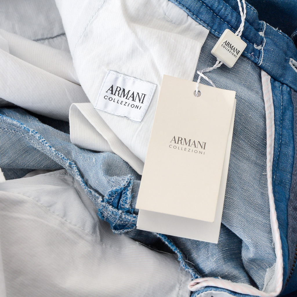 Armani Collezioni Mens Pants Light Blue