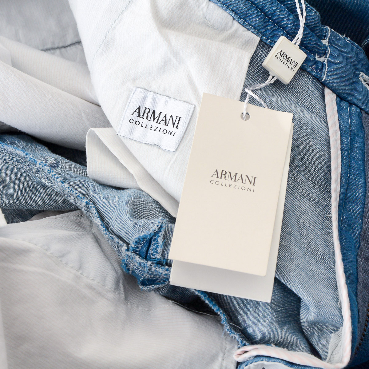 Armani Collezioni Mens Pants Light Blue