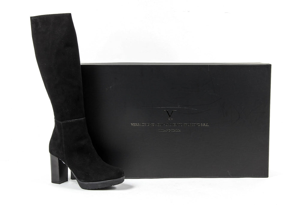 Bota Alta Mujer V 1969 Italia C19 CAMOSCIO NERO