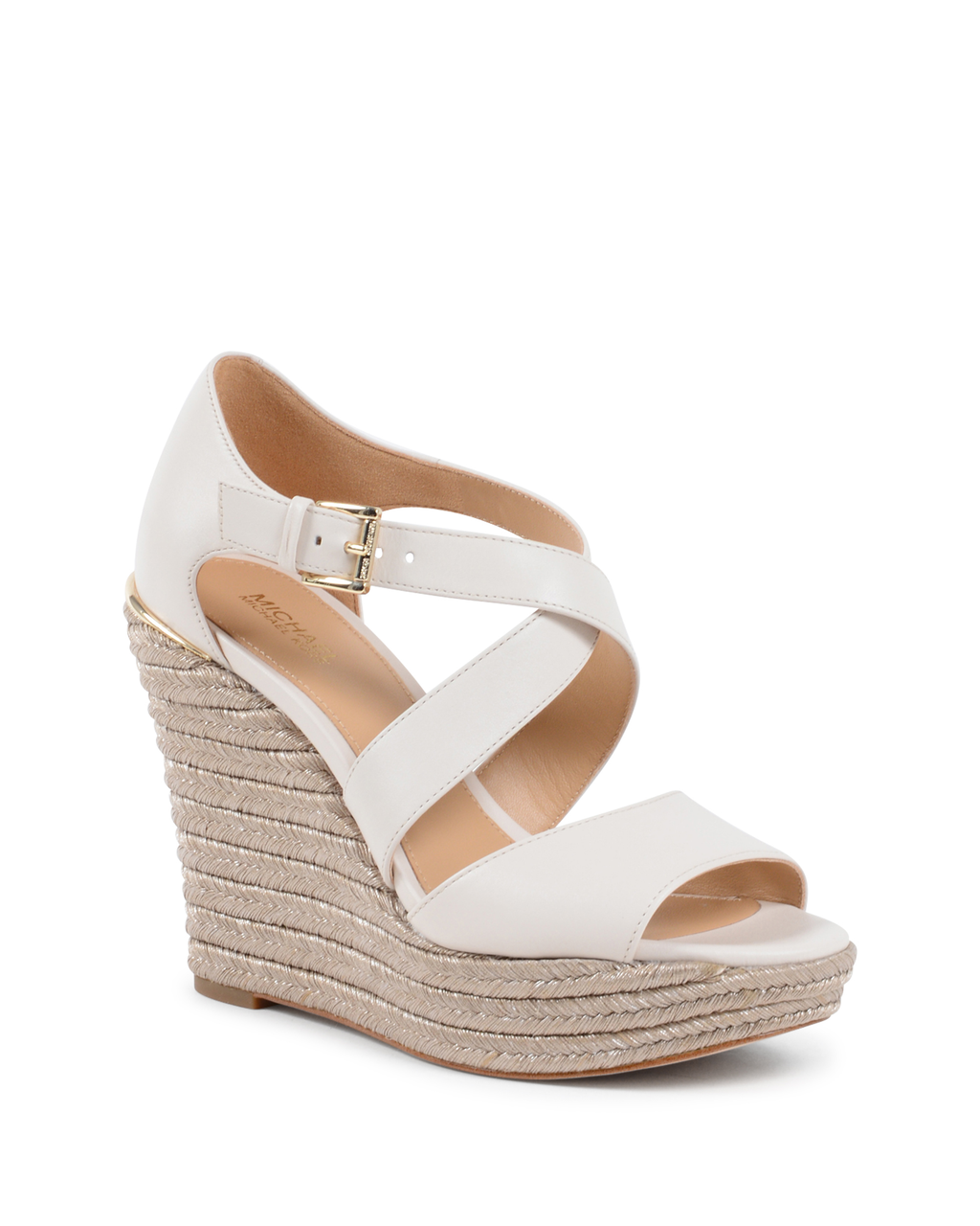 Sandalia de cuña para mujer Michael Kors color crema ABBOTT