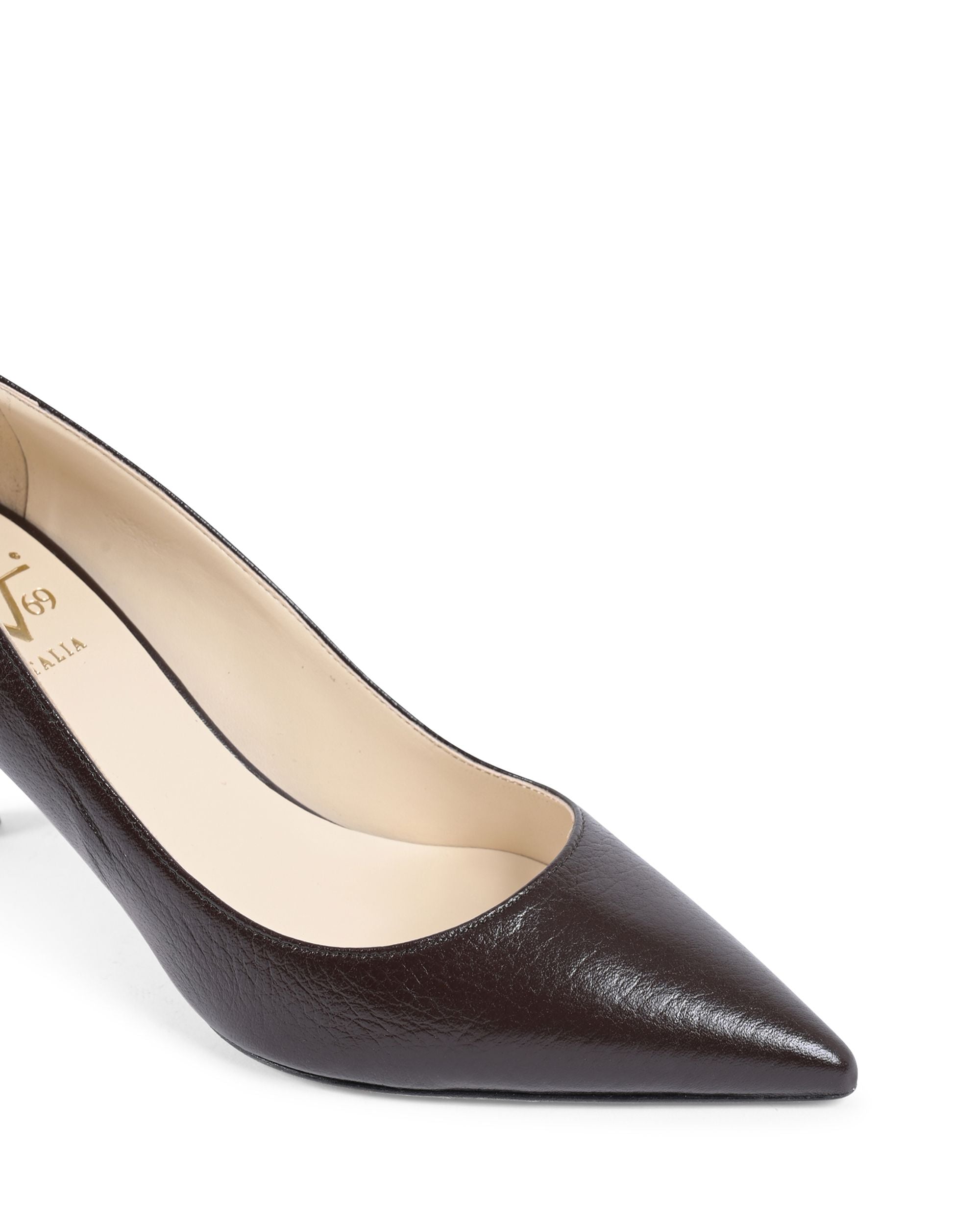 19V69 Italia Zapatos de salón para mujer Marrón oscuro INES65 JUNIOR CALF MARRÓN OSCURO