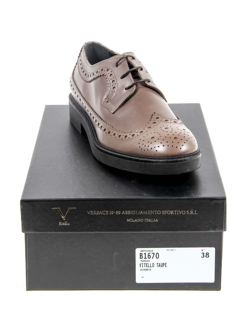 V 1969 Italia - Zapato brogue para mujer B1670 VITELLO TAUPE