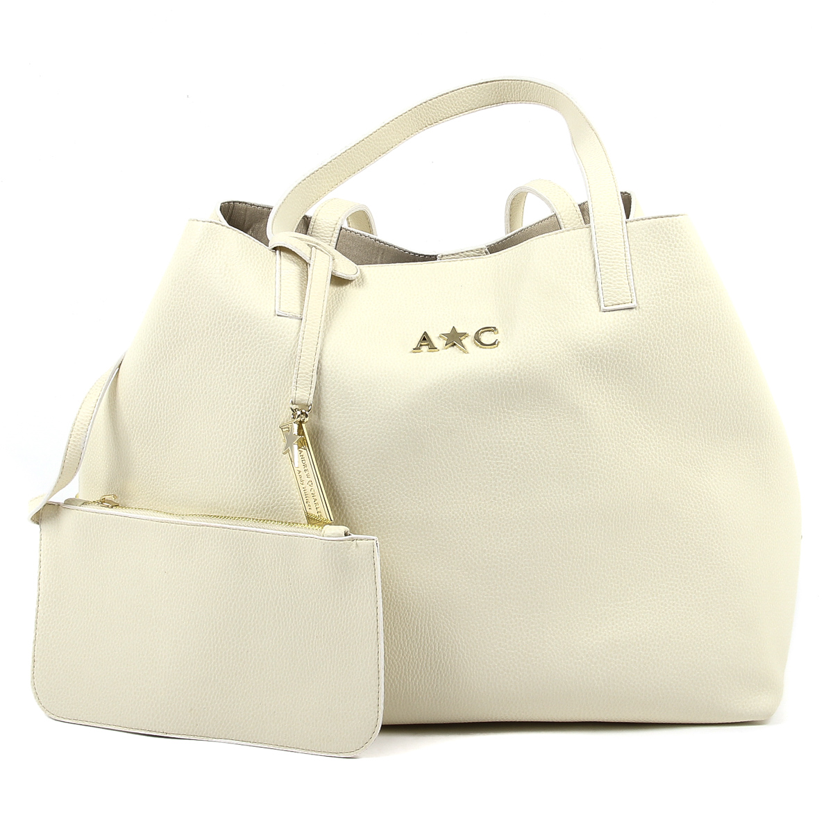 Bolso de mano para mujer Andrew Charles Beige RACHEL