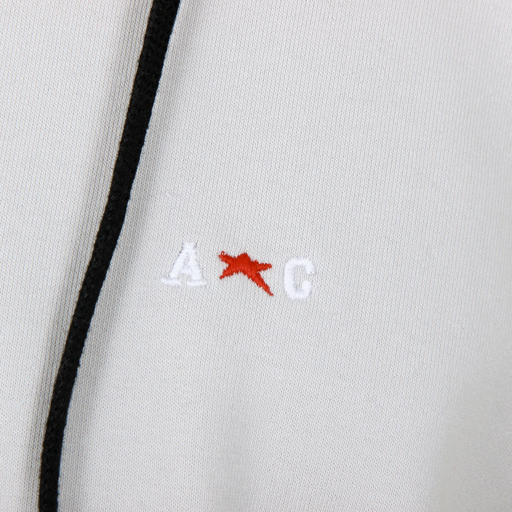 Sudadera con capucha Andrew Charles para hombre con cremallera, manga larga, cuello redondo, gris claro FELA