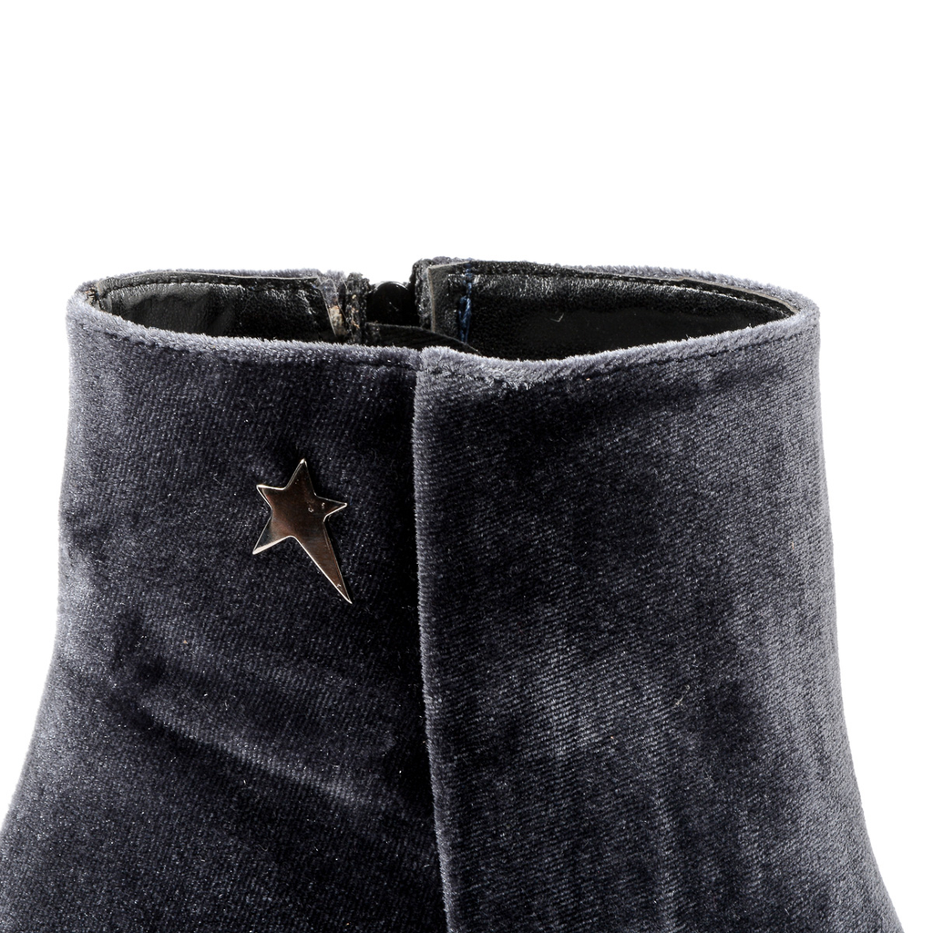 Andrew Charles Womens Heeled Ankle Boot Grey CHARLIZE