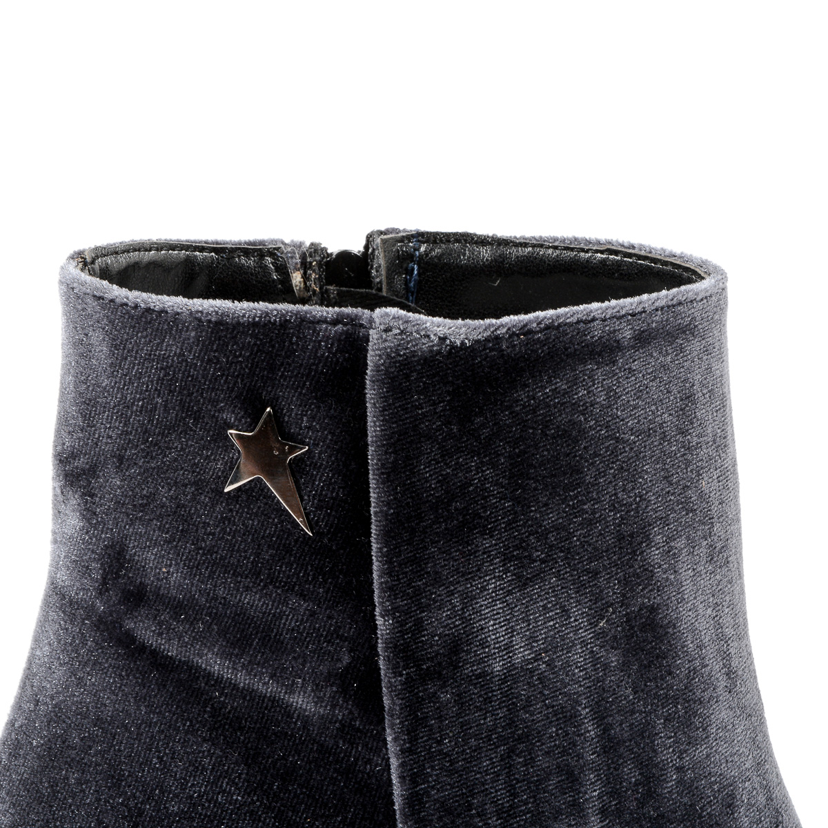 Andrew Charles Womens Heeled Ankle Boot Grey CHARLIZE
