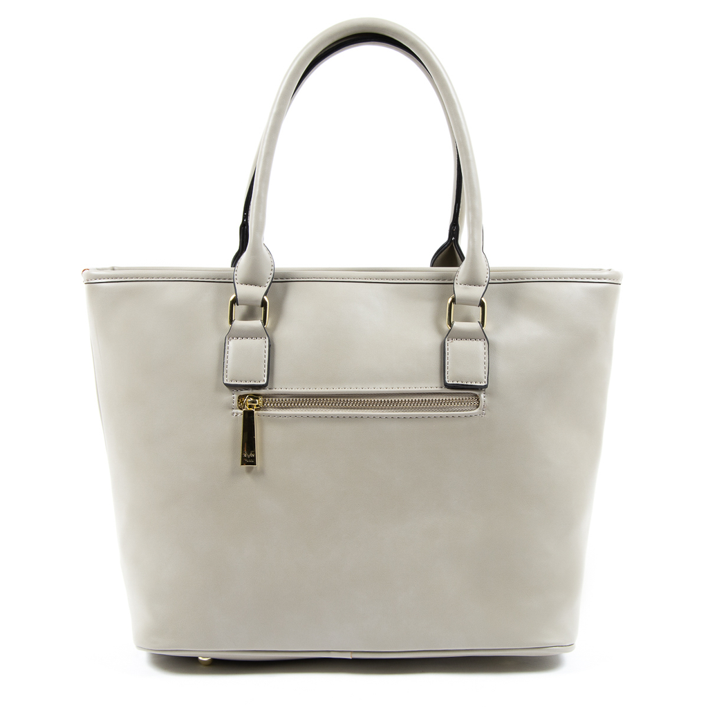 Bolso de mano para mujer V 1969 Italia, color gris, AGATA