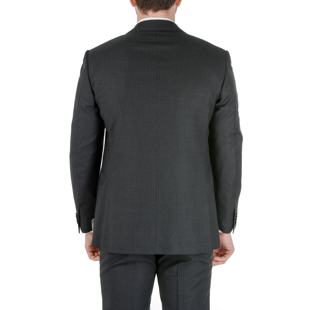 Corneliani Mens Suit Long Sleeves Dark Grey Super 130's