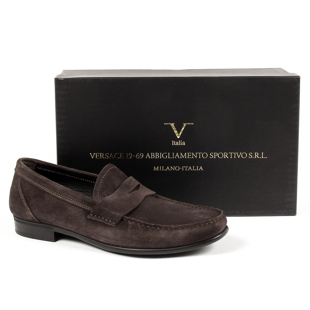 Mocasines V 1969 Italia para hombre, color marrón, LEONARDO
