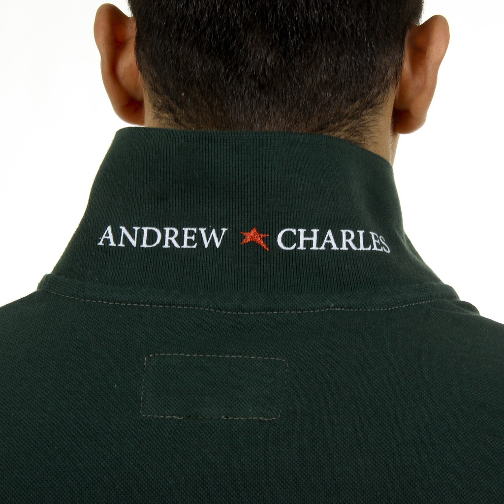 Polo Andrew Charles para hombre de manga corta verde SEMELO