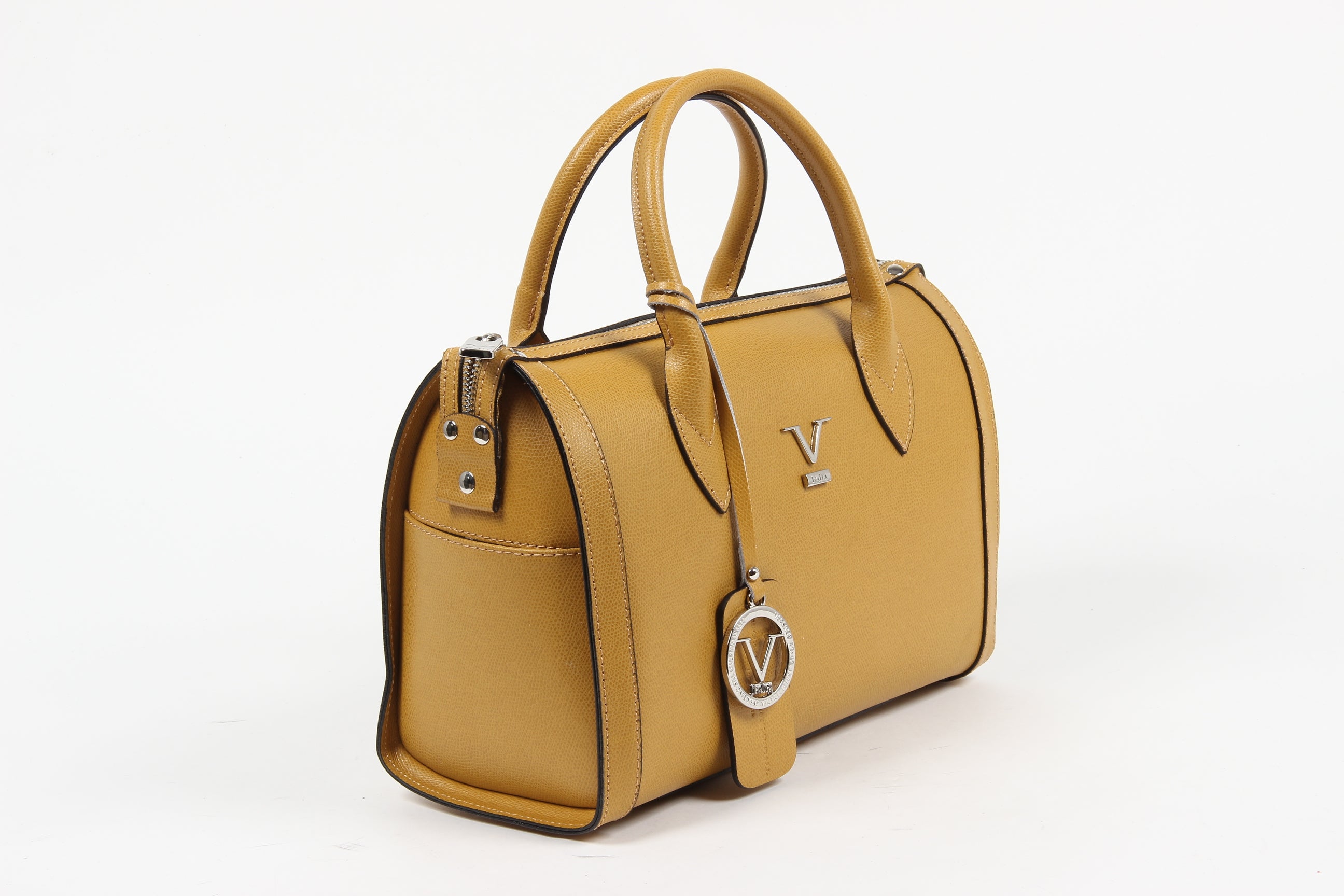 Bolso de mano para mujer V 1969 Italia V014 S MOSTAZA
