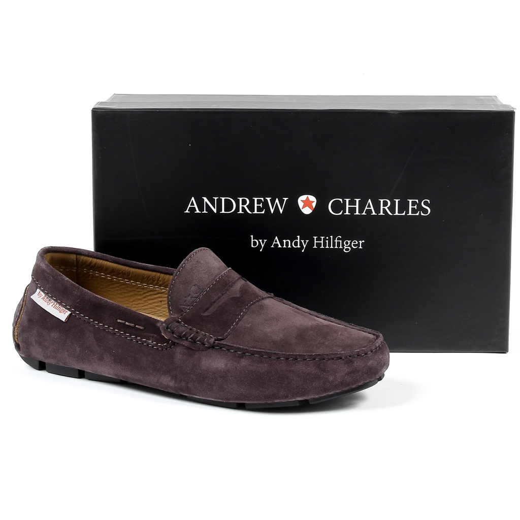 Mocasines Andrew Charles para hombre, gris oscuro, JACKSON