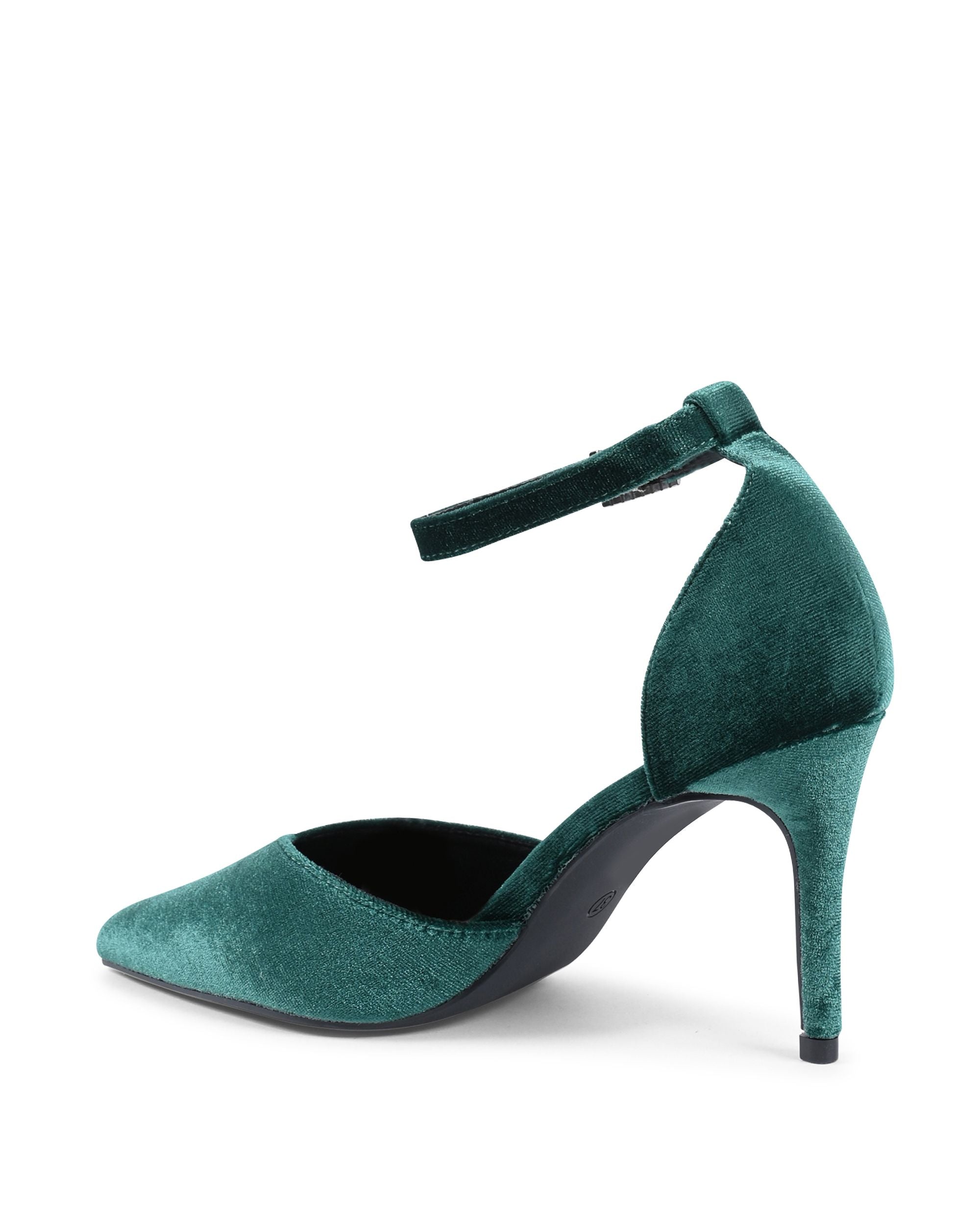 19V69 Italia - Zapatos de salón con tira al tobillo para mujer, color verde, F0110 VERDE