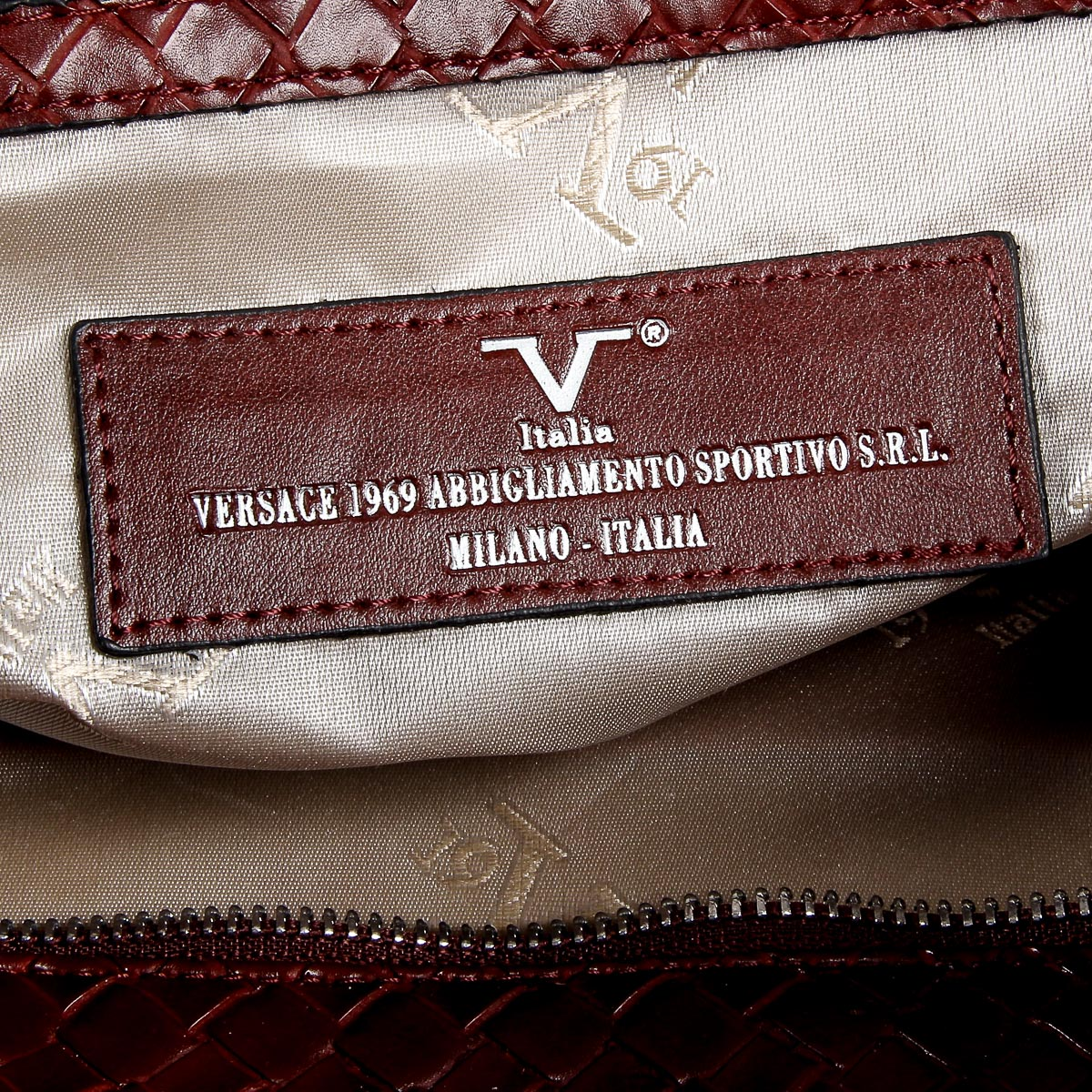 Bolso de mano para hombre V 1969 Italia, color rojo oscuro, JEFF