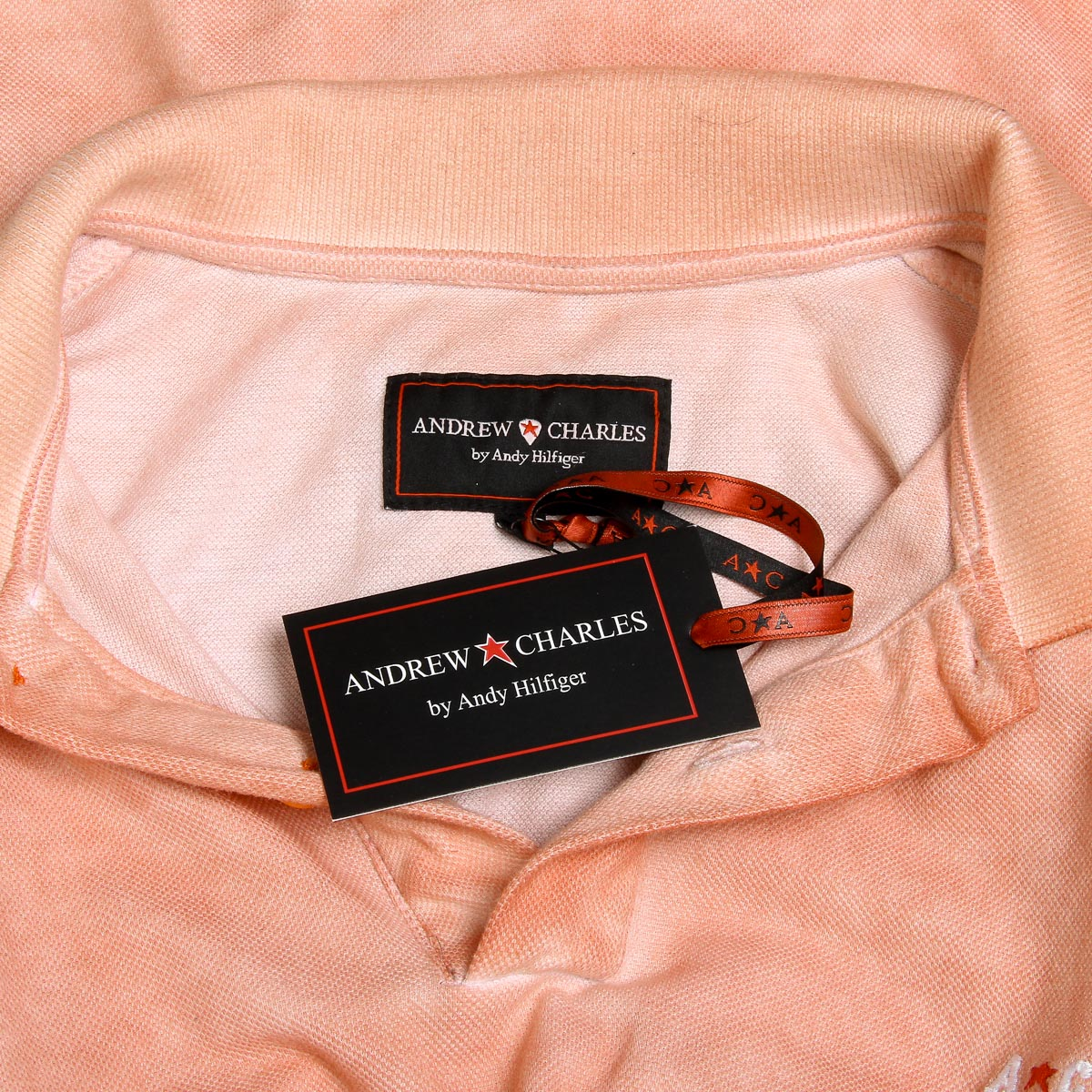Polo Andrew Charles para hombre de manga corta naranja SIMBA