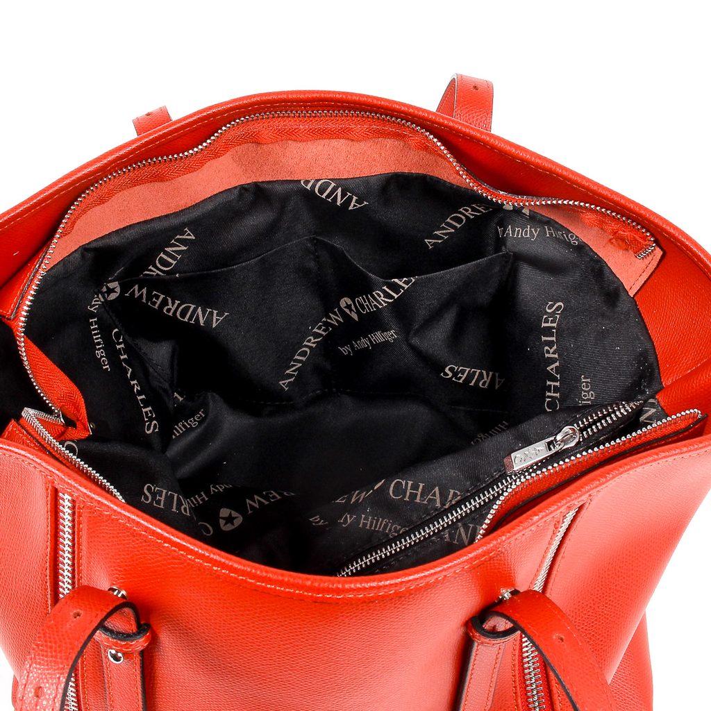 Andrew Charles Womens Handbag Red ETHEL