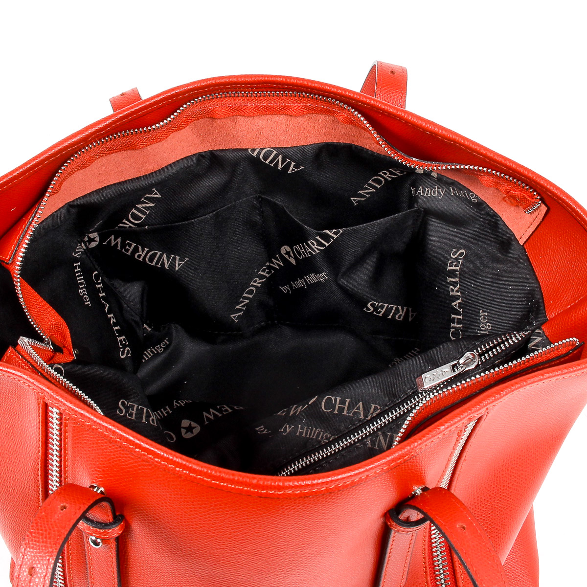 Andrew Charles Womens Handbag Red ETHEL