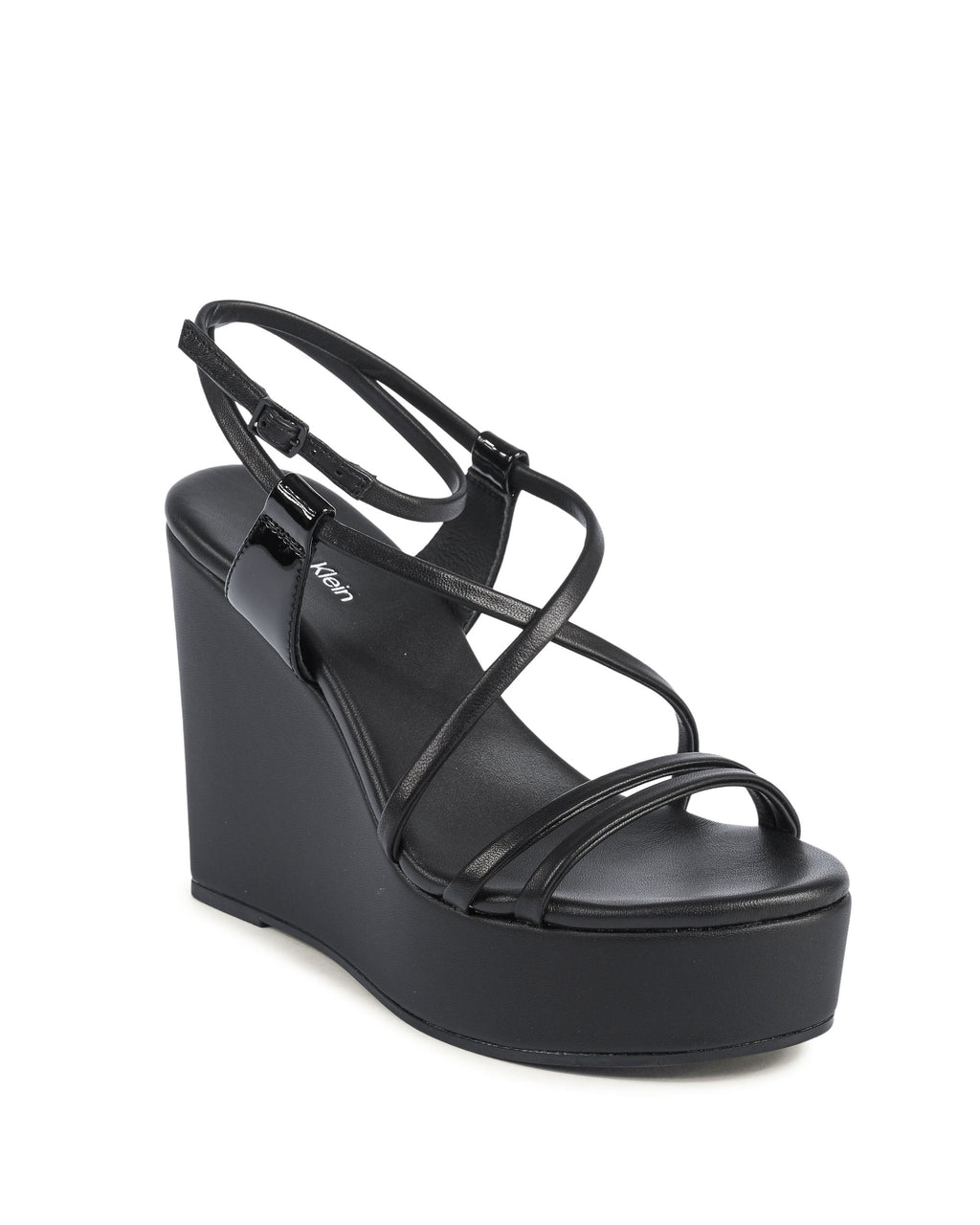 Calvin Klein - Sandalias de cuña para mujer, color negro, HW0HW01952BEH