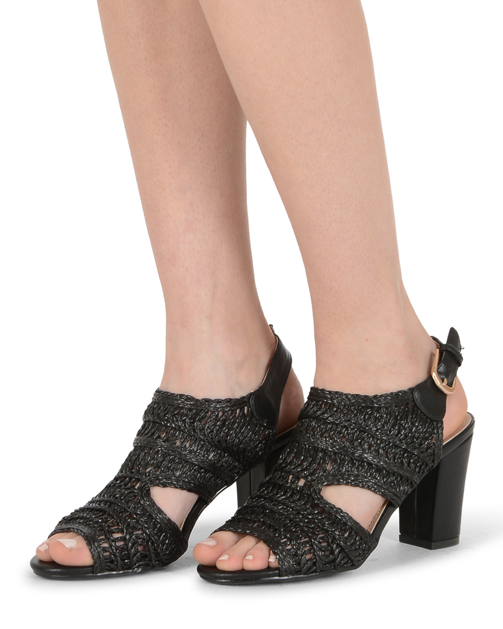 19V69 Italia Sandalia para mujer Negra V182 NEGRO