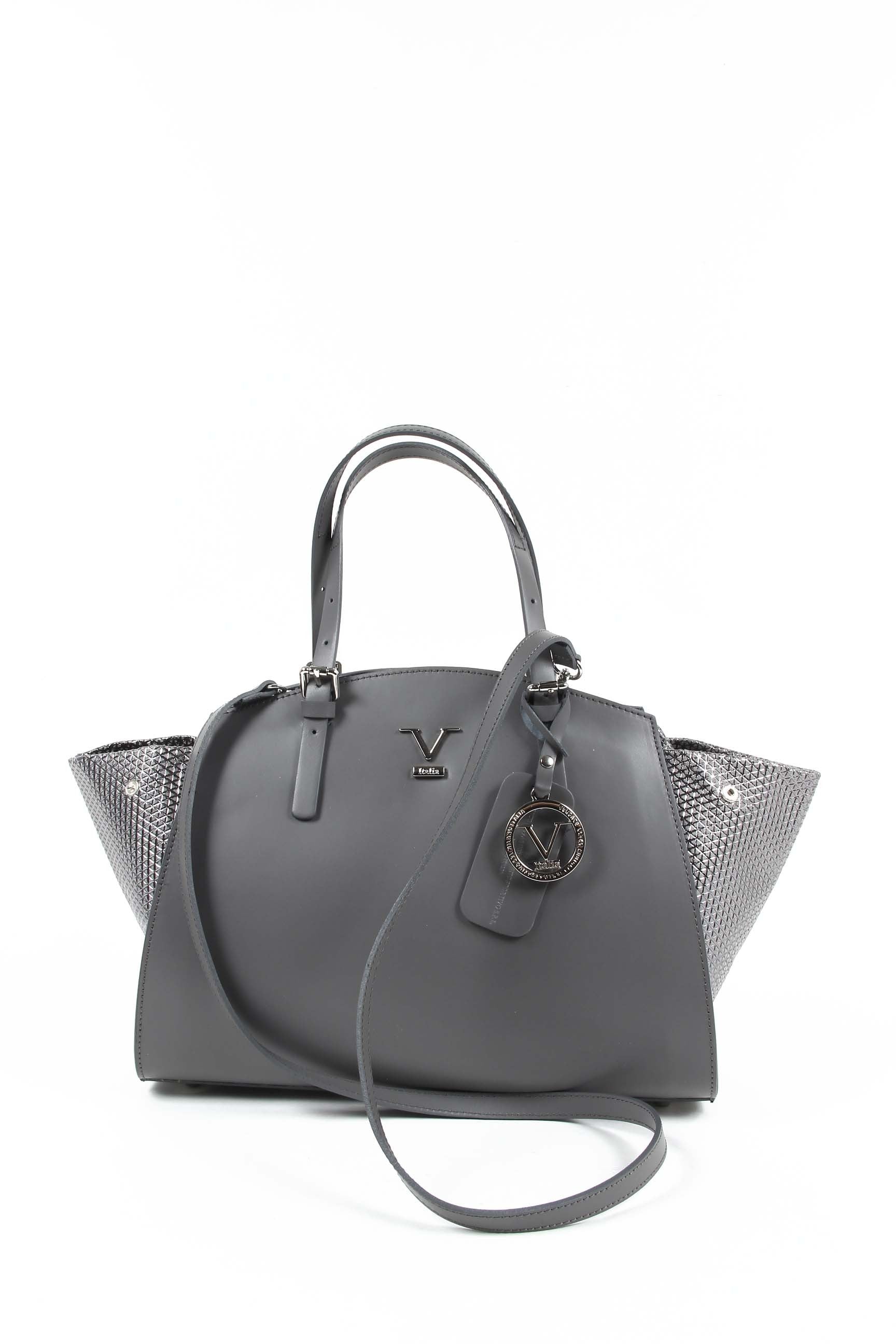 V 1969 Italia Bolso de Mujer V016-S RUGA STAMPATO GRIGIO