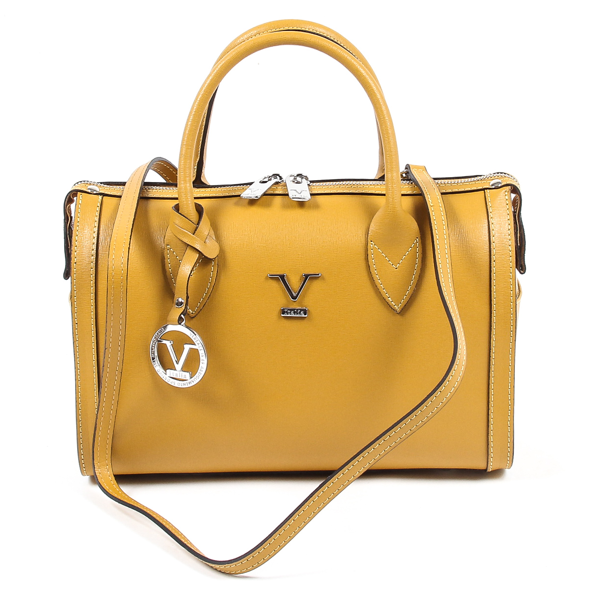 Bolso de mano para mujer V 1969 Italia V014-S SAFFIANO SENAPE V2