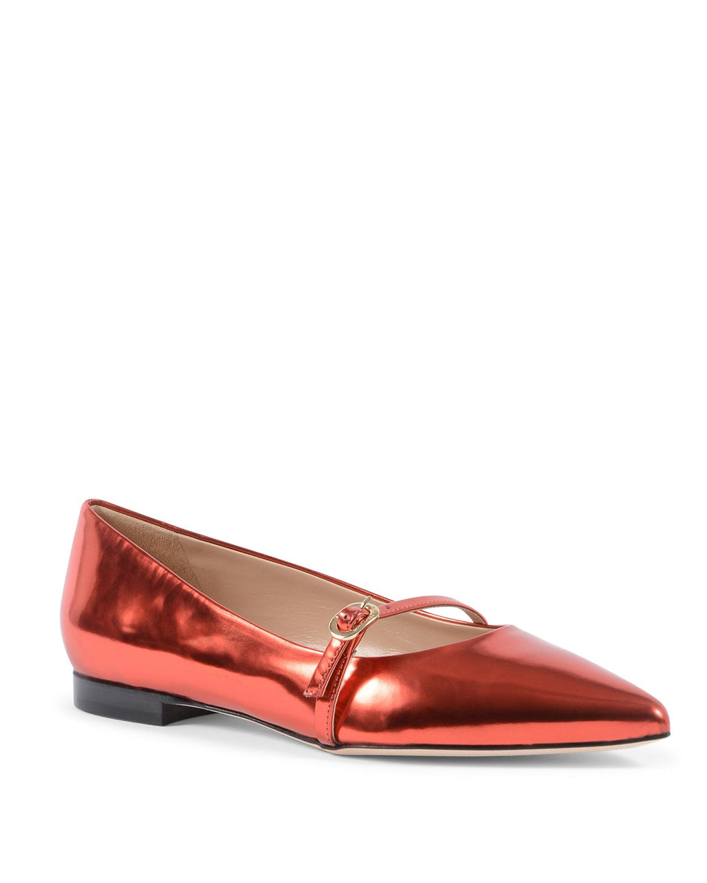 Mary Janes con espejo de roca - Rojo
