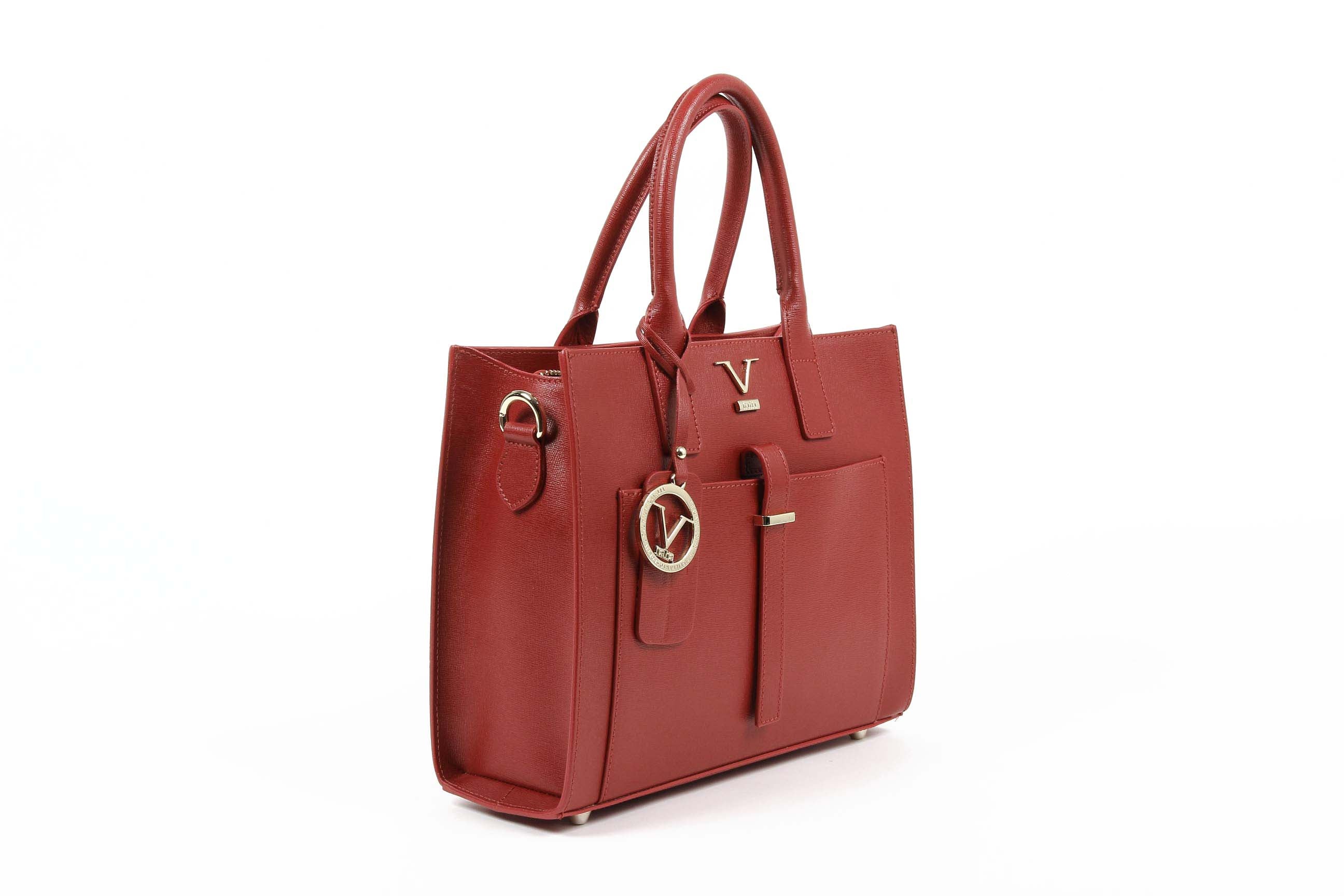 Bolso de mano para mujer V 1969 Italia V006 SAFFIANO ROJO